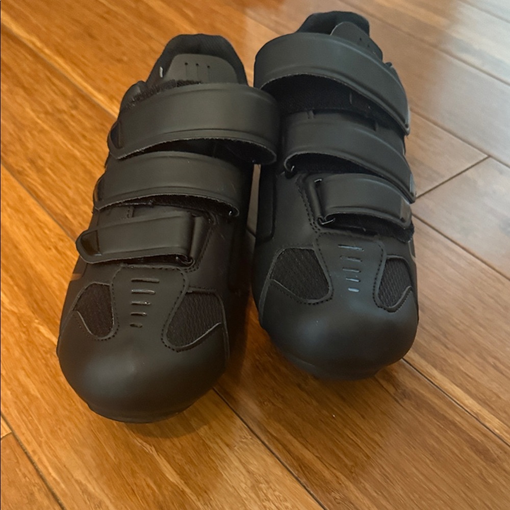 Black Velcro Cycling Shoes